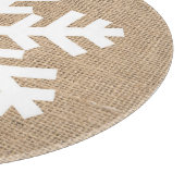 ファームハウスモダンクリスマススノーフレークバ素朴ラップ カッティングボード (角)