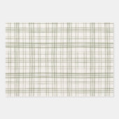 ファームハウスモダンセージグリーンクリスマス ラッピングペーパーシート (正面)