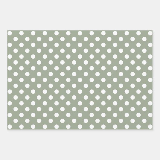 ファームハウスモダンセージグリーンホリデーギフト ラッピングペーパーシート (正面)