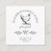 ファームハウスモダンチキンファームの名刺 スクエア名刺 (正面)