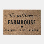 ファームハウスモダンファミリーモノグラムドアマット ドアマット (正面)