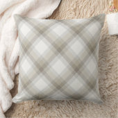 ファームハウスモダンブラウンバッファロープレイドソファ クッション (ブランケット)