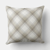 ファームハウスモダンブラウンバッファロープレイドソファ クッション (裏面)