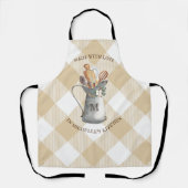 ファームハウスモノグラムネームベーキング エプロン (正面)