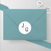 ファームハウスモノグラム結婚のラウンドステッカー ラウンドシール