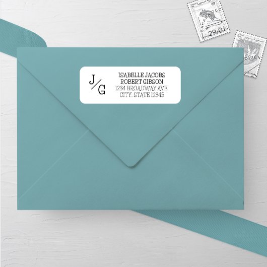 ファームハウスモノグラム結婚ズ住所 シール