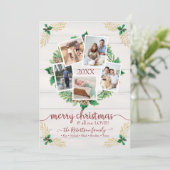 ファームハウスリースクリスマススクリプトw家族の写真 シーズンカード (スタンド正面)