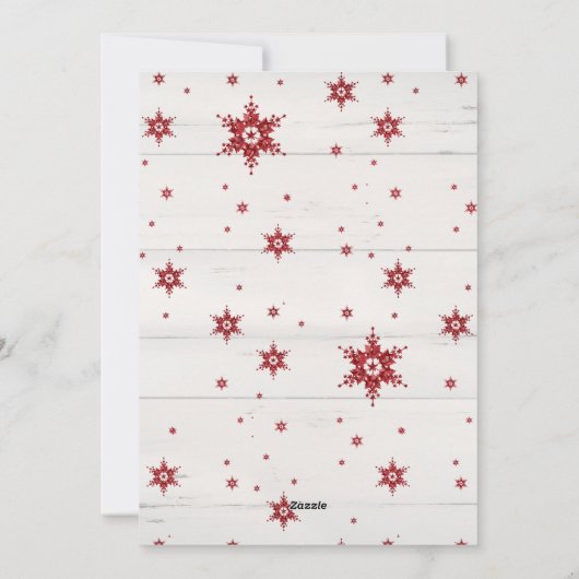 ファームハウスリースクリスマススクリプトw家族の写真 シーズンカード (裏面)