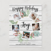 ファームハウスリースフォトコラージクリスマス シーズンポストカード (正面)