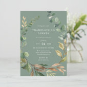 ファームハウスリース感謝祭ディナー招待状 招待状 (スタンド正面)