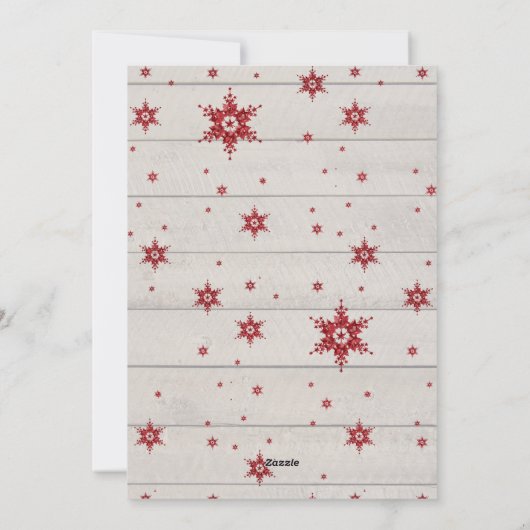 ファームハウスリース素朴クリスマスw家族写真 シーズンカード (裏面)