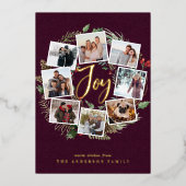 ファームハウスリース |写真のコラージュ 箔シーズンカード (正面)