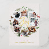 ファームハウスリース |写真のコラージュ 箔シーズンカード (正面)