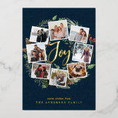 ファームハウスリース |写真のコラージュ 箔シーズンカード (正面)