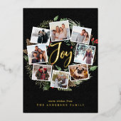 ファームハウスリース |写真のコラージュ 箔シーズンカード (正面)