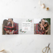 ファームハウスリース |写真数々の 三つ折りクリスマスカード (内部)