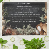 ファームハウスレシピ縁どシャルボード キッチンタオル (折り畳み)