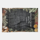 ファームハウスレシピ縁どシャルボード キッチンタオル (横)