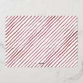 ファームハウスレッドクリスマストラック |休日の写真 箔シーズンカード (裏面)