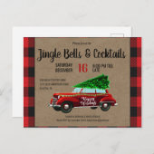 ファームハウスレッドバッファロープレイドクリスマスパーティー 案内ポストカード (正面/裏面)