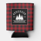 ファームハウスレッドバッファロープレイドファミリー名 缶クーラー (正面)
