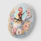 ファームハウスロースターウォールクロック ラージ壁時計 (傾斜)