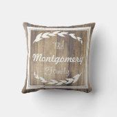 ファームハウスローレルスリグスバーンウッドファミリー名 クッション (裏面)