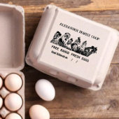 ファームハウスヴィンテージエッグカートンスタンプ ラバースタンプ