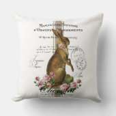 ファームハウスヴィンテージグレンザックイースターウサギコットン クッション (正面)