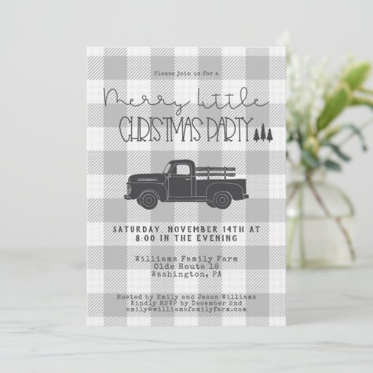 ファームハウスヴィンテージトラッククリスマスパーティー 招待状 (スタンド正面)