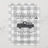 ファームハウスヴィンテージトラッククリスマスパーティー 招待状 (正面/裏面)