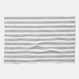 ファームハウスヴィンテージフランスのチッキングストライプブルーグレー キッチンタオル