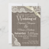 ファームハウスヴィンテージレースカントリーウェディング 招待状 (正面)