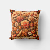 ファームハウスヴィンテージ素朴秋オータムオレンジカラー クッション (正面)