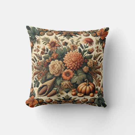 ファームハウスヴィンテージ素朴秋オータムカントリー クッション (正面)