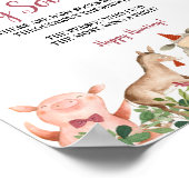 ファームハウス動物納屋周囲の庭ベビー靴下狩りポスター ポスター (角)