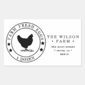 ファームハウス最高のスターズエッグカートンアドレスステッカー 長方形シール (正面)