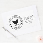 ファームハウス最高のスターズエッグカートンアドレスステッカー 長方形シール (封筒)