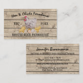ファームハウス木製素朴チクズヘン 名刺 (正面/裏面)