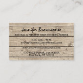 ファームハウス木製素朴チクズヘン 名刺 (裏面)