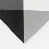 ファームハウス白黒バッファローチェックウィズネーム フリースブランケット (角)