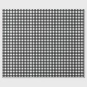 ファームハウス白黒バッファロープレイドタータンチェッククリスマス ラッピングペーパー (フラット)