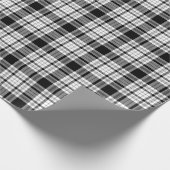 ファームハウス白黒プレイドパタ伝統的ーン ラッピングペーパー (角)