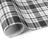 ファームハウス白黒プレイドパタ伝統的ーン ラッピングペーパー (ロールコーナー)