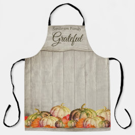 ファームハウス秋ウォーターカラーパンプキンス紅葉 エプロン