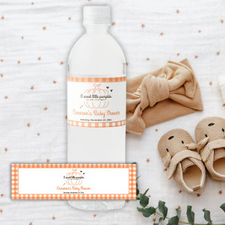 ファームハウス秋カボチャレトロボーイガールベビーシャワー ペットボトルラベル