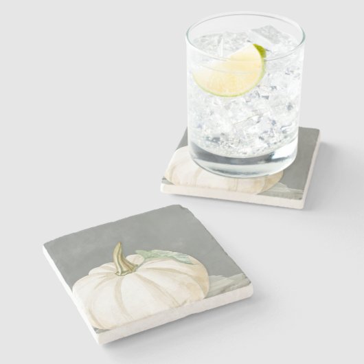 ファームハウス秋ホワイトカボチャ ストーンコースター (横)