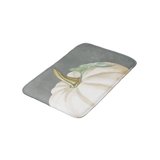 ファームハウス秋ホワイトカボチャ バスマット (アングル)