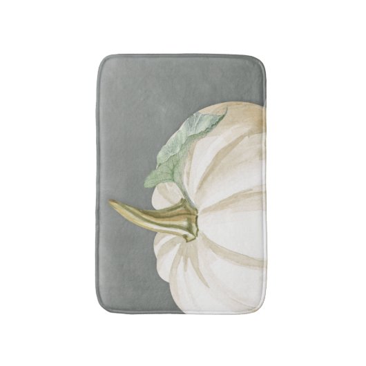 ファームハウス秋ホワイトカボチャ バスマット (正面縦)