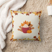 ファームハウス秋マグと紅葉とカボチャ クッション (ブランケット)